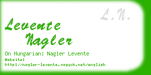 levente nagler business card